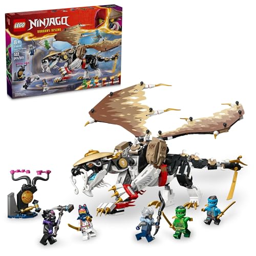 LEGO NINJAGO 71809 Egalt Der Meister Drache Actionfigur, Heldenspielzeug Kampfset mit 5 Ninja-Minifiguren für Gruppen- oder unabhängiges Spielen, Drachenspielzeug Geschenkidee für Jungen und Mädchen von LEGO