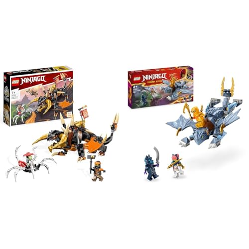 LEGO NINJAGO Coles Erddrache EVO, Spielzeug zum Sammeln mit aufrüstbarem Drachen & Skorpion-Figur & NINJAGO Riyu der Babydrache, Drachen-Spielzeug mit 3 Mini-Figuren von LEGO
