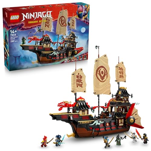 LEGO NINJAGO Der Tempel-Flugsegler - Interaktives Schiff mit beweglichen Segeln, 6 Minifiguren inkl. Cole, Zane & NYA - Geschenk für Jungen und Fans von Aufstieg der Drachen ab 14 Jahren - 71848 LEGO NINJAGO Der Tempel-Flugsegler - Interaktives Schiff mit beweglichen Segeln, 6 Minifiguren inkl. Cole, Zane & NYA - Geschenk für Jungen und Fans von Aufstieg der Drachen ab 14 Jahren - 71848 von LEGO