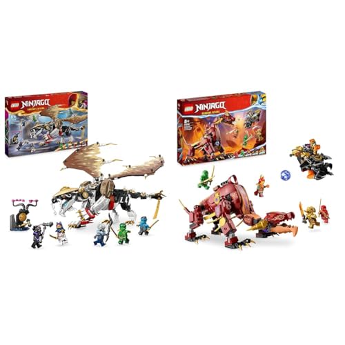 LEGO NINJAGO Egalt der Meisterdrache, Ninja-Set mit Drachen-Spielzeug und 5 Figuren & NINJAGO Wyldfires Lavadrache Fabelwesen verwandlungsfähiges Spielzeug LEGO NINJAGO Egalt der Meisterdrache, Ninja-Set mit Drachen-Spielzeug und 5 Figuren & NINJAGO Wyldfires Lavadrache Fabelwesen verwandlungsfähiges Spielzeug von LEGO