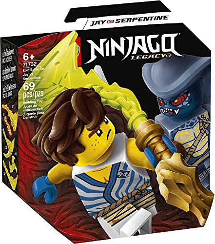 LEGO NINJAGO Epic Battle Set – Jay vs. Serpentine 71732 Building Kit; Ninja Playset Featuring Spinning Battle Toy, New 2021 (69 Pieces) von lego