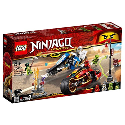LEGO NINJAGO Legacy Kai�s Blade Cycle & Zane�s Snowmobile 70667 Building Kit (376 Pieces) von LEGO