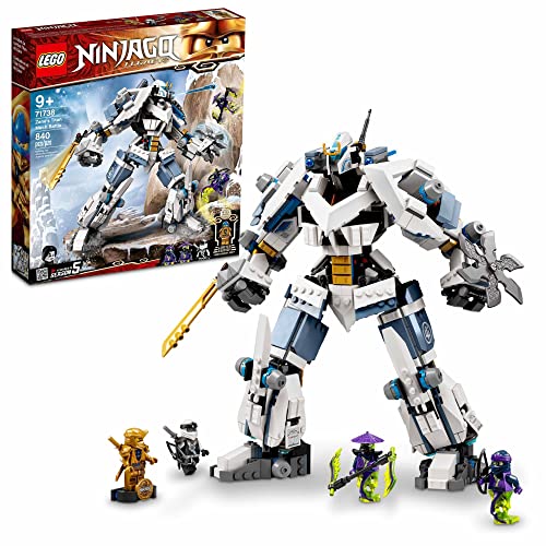 LEGO NINJAGO Legacy Zane’s Titan Mech Battle 71738 Ninja Toy Building Kit Featuring Collectible Minifigures, New 2021 (840 Pieces) von LEGO