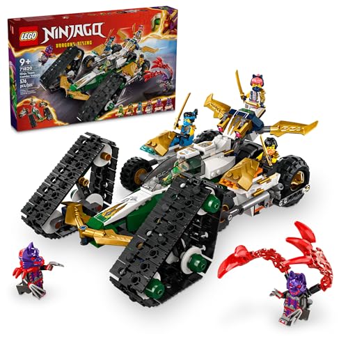 Lego NINJAGO Ninja Team Combo Fahrzeug 71820, 4 in 1 Ninja Spielset für Kinder mit Segelflugzeug, Off-Road Racer und 2 Motorrad Spielzeug Lego NINJAGO Ninja Team Combo Fahrzeug 71820, 4 in 1 Ninja Spielset für Kinder mit Segelflugzeug, Off-Road Racer und 2 Motorrad Spielzeug von LEGO