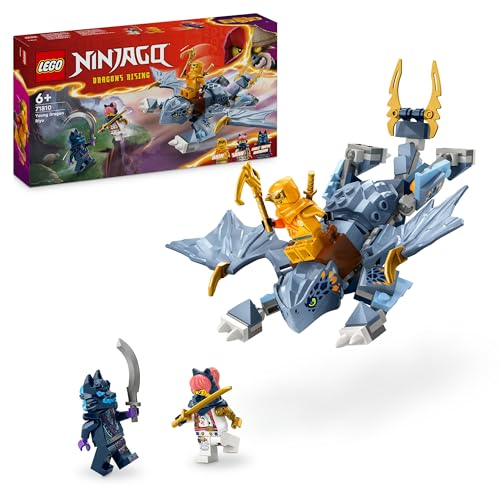 LEGO NINJAGO Riyu der Babydrache, Drachen-Spielzeug mit 3 Mini-Figuren, baubares Ninja-Spielzeug für 6-jährige Jungs und Mädchen, actionreiches Geschenk für Kinder 71810 von LEGO