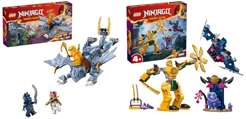 LEGO NINJAGO Riyu der Babydrache, Drachen-Spielzeug mit 3 Mini-Figuren & NINJAGO Arins Battle Mech, Ninja-Spielzeug von LEGO
