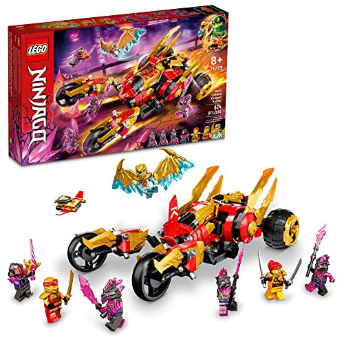 LEGO NINJAGO 71773 Kai Raider Golden Dragon Raider mit Minifiguren Kai und Zane, Bauset für Kinder ab 8 Jahren von LEGO