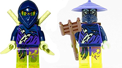 LEGO Ninjago Minifigur Ghost Ninja Hackler + Geisterkrieger Pitch mit Waffen (70734 70732) von LEGO