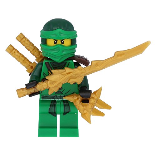 LEGO Ninjago Minifigur Grüne Ninja Figur Lloyd Green mit 5 Waffen inkl. Drachenschwert LEGO Ninjago Minifigur Grüne Ninja Figur Lloyd Green mit 5 Waffen inkl. Drachenschwert von LEGO
