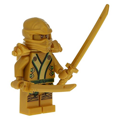 LEGO Ninjago Minifigur Lloyd als goldener Ninja mit 2 goldenen Schwertern von LEGO
