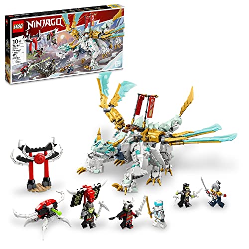 LEGO Ninjago Zane's Ice Dragon Creature 71786, 2-in-1 Dragon Toy to Action Figur Warrior, Modellbau-Set, Bausatz für Kinder mit 5 Minifiguren LEGO Ninjago Zane's Ice Dragon Creature 71786, 2-in-1 Dragon Toy to Action Figur Warrior, Modellbau-Set, Bausatz für Kinder mit 5 Minifiguren von LEGO