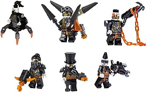 LEGO Ninjago: Army of 6 Dragon Hunters – Daddy No Legs Iron Baron Nitro Jet Jack Heavy Metal Heel von LEGO