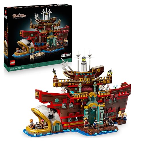 LEGO ONE Piece - Das Baratie schwimmende Restaurant - Spielzeug für Erwachsene mit detailliertem Innenraum & 10 Minifiguren - inkl. Ruffy, Nami & Sanji -Modellbau - Anime Geschenk für Fans - 75640 von LEGO