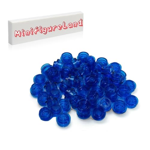 LEGO Parts and Accessories - Transparent Dark Blue Round 1 X 1 Plates (100 Pieces) von LEGO