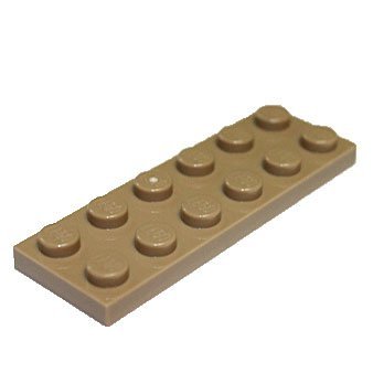 LEGO Parts and Pieces: Dark Tan (Sand Yellow) 2x6 Plate x50 by LEGO von LEGO