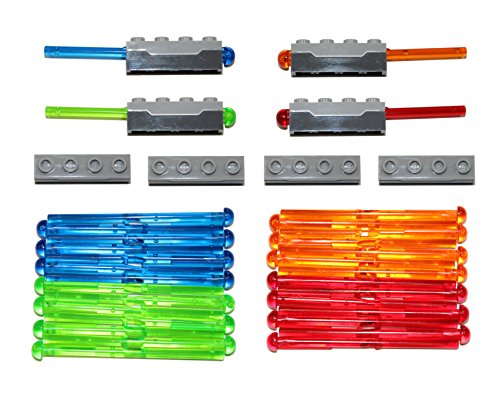 LEGO Parts and Pieces: Gray 1x4 Spring-Loaded Dart Shooter with Ammo x8 von LEGO