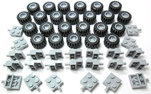 LEGO - Reifen, Felgen und Achs-Set hellgrau. 72-teilig. Lieferung erfolgt wie abgebildet in Blisterpackung. von LEGO