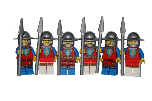 LEGO Ritter Minifiguren Falkenritter Löwenritter Figuren Black Falcon Knights (6 Löwenritter), Schwarz von LEGO