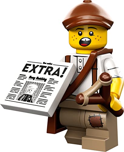 LEGO Sammelfiguren Minifiguren Serie 24 Zeitung Kid 71037, Mehrfarbig,schwarzem von LEGO