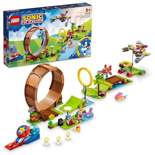 LEGO Sonic The Hedgehog Sonic's Green Hill Zone Loop Challenge 76994 Bauspielzeug Set, Sonic Adventure Spielzeug mit 9 Sonic und Friends Charakteren, Spaß für 8-jährige Spieler und junge Fans LEGO Sonic The Hedgehog Sonic's Green Hill Zone Loop Challenge 76994 Bauspielzeug Set, Sonic Adventure Spielzeug mit 9 Sonic und Friends Charakteren, Spaß für 8-jährige Spieler und junge Fans von LEGO