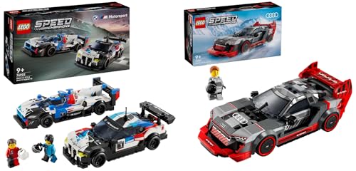 LEGO Speed Champions BMW M4 GT3 & BMW M Hybrid V8 Rennwagen Auto-Spielzeug & Speed Champions Audi S1 e-tron Quattro Rennwagen Set mit Auto-Spielzeug zum Bauen von LEGO