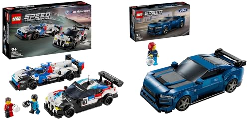 LEGO Speed Champions BMW M4 GT3 & BMW M Hybrid V8 Rennwagen Auto-Spielzeug & Speed Champions Ford Mustang Dark Horse Sportwagen von LEGO