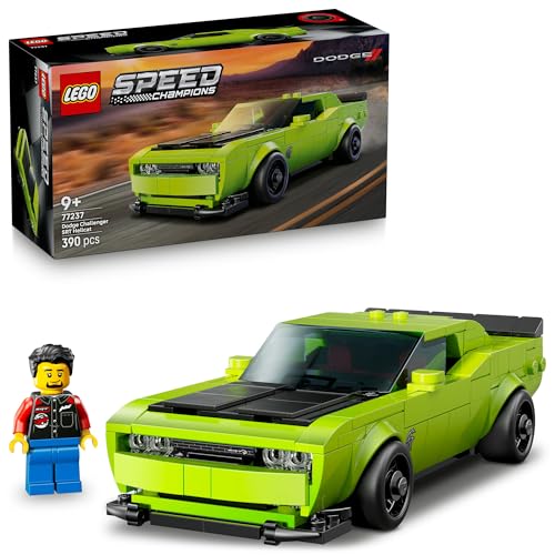 LEGO Speed Champions Dodge Challenger SRT Hellcat Sportwagen - Spielzeugauto mit 1 Minifigur zum Sammeln - Kreatives Rennauto - Rennauto zum Bauen - Geschenk für Jungen, Mädchen ab 9 Jahren 77237 LEGO Speed Champions Dodge Challenger SRT Hellcat Sportwagen - Spielzeugauto mit 1 Minifigur zum Sammeln - Kreatives Rennauto - Rennauto zum Bauen - Geschenk für Jungen, Mädchen ab 9 Jahren 77237 von LEGO