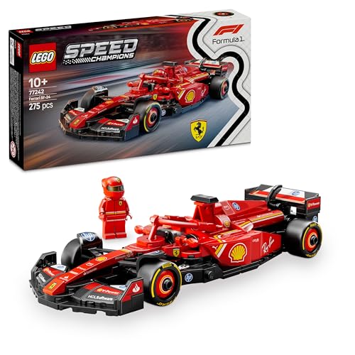 LEGO Speed Champions Ferrari Ferrari SF-24 F1 Rennauto - Vatertagsgeschenk für Papa - Spielzeug für Jungen und Mädchen ab 10 Jahren - Rotes Formel 1 Modellauto mit Fahrer Minifigur 77242 LEGO Speed Champions Ferrari Ferrari SF-24 F1 Rennauto - Vatertagsgeschenk für Papa - Spielzeug für Jungen und Mädchen ab 10 Jahren - Rotes Formel 1 Modellauto mit Fahrer Minifigur 77242 von LEGO