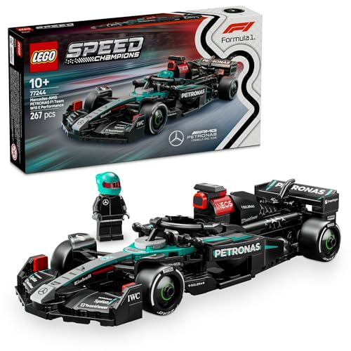 LEGO Speed Champions Mercedes-AMG F1 W15 Rennauto - Spielzeug mit Formel 1 Minifigur - Modell Auto zum Sammeln und Bauen - Geschenk für Jungen & Mädchen ab 10 Jahren oder Erwachsene Fans 77244 von LEGO