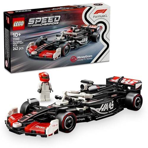 LEGO Speed Champions MoneyGram Haas F1 Team VF-24 Rennauto - Spielzeug mit Formel 1 Minifigur zum Sammeln - Modell und Geschenk für Jungen & Mädchen ab 10 Jahren und Erwachsene Motorsport Fans 77250 von LEGO