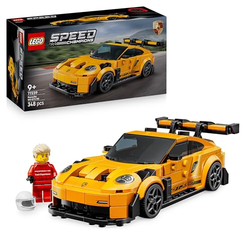LEGO Speed Champions Porsche 911 GT3 RS Supersportwagen - Spielzeugauto mit 1 Minifigur zum Sammeln und Ausstellen - Kreatives Geschenk für Jungen, Mädchen ab 9 Jahren und Sportwagen Fans - 77239 von LEGO