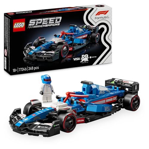 LEGO Speed Champions Visa Cash App RB VCARB 01 F1 Rennauto - Bauset mit Formel 1 Minifigur zum Sammeln - baubares Modell und Sammlerstück - Geschenk für Erwachsene und Motorsportfans 77246 von LEGO