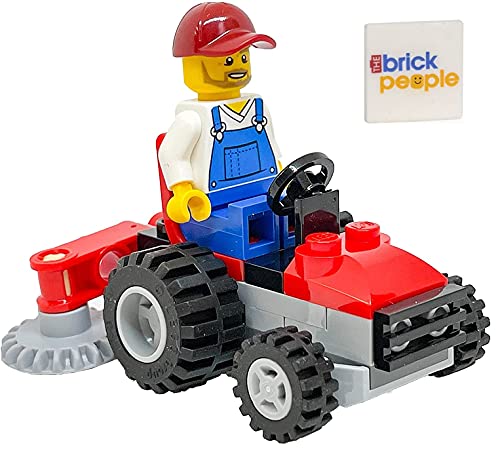 LEGO Stadt: Gärtner auf Rasentraktor - Landschaftsgestalter von LEGO
