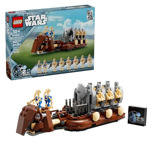 LEGO Star Wars 25th Anniversary GWP 40686: Truppenträger der Handelsföderation, baubares Modell – Feiern Sie die Phantom-Bedrohung mit 8 Figuren und ikonischer Rack-Funktion! von LEGO