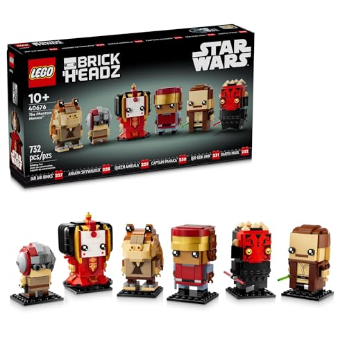 LEGO Star Wars BrickHeadz The Phantom Menace - Sammelfiguren von Annakin, Darth Maul & mehr - Geschenk für Fans - 40676 von LEGO