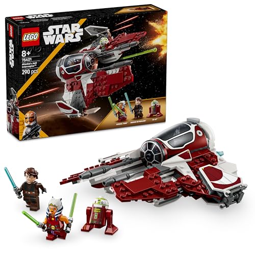 LEGO Star Wars 75401 Ahsokas Jedi-Interceptor, Vatertagsgeschenk für Papa, Minifiguren von Anakin Skywalker und Droide R7-A7, Spielzeug für Erwachsene von LEGO