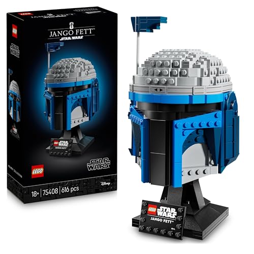 LEGO Star Wars 75408 Jango Fett Helm - Mandalorian Bauset für Erwachsene - Modell mit Ständer, Namensschild und Verstellbarer Antenne - Geschenk für Fans von Angriff der Klonkrieger LEGO Star Wars 75408 Jango Fett Helm - Mandalorian Bauset für Erwachsene - Modell mit Ständer, Namensschild und Verstellbarer Antenne - Geschenk für Fans von Angriff der Klonkrieger von LEGO