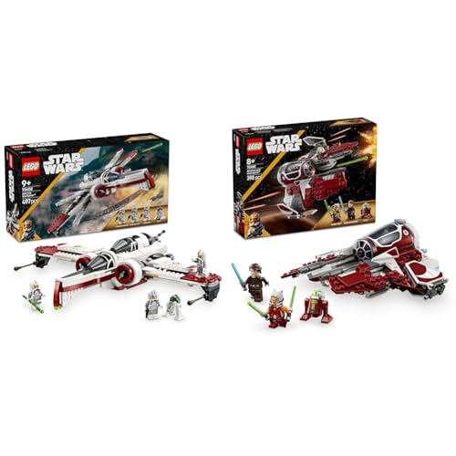 LEGO Star Wars ARC-170 Sternenjäger + Ahsokas Jedi-Interceptor Bauspielzeuge enthält Minifiguren 75402 + 75401 LEGO Star Wars ARC-170 Sternenjäger + Ahsokas Jedi-Interceptor Bauspielzeuge enthält Minifiguren 75402 + 75401 von LEGO