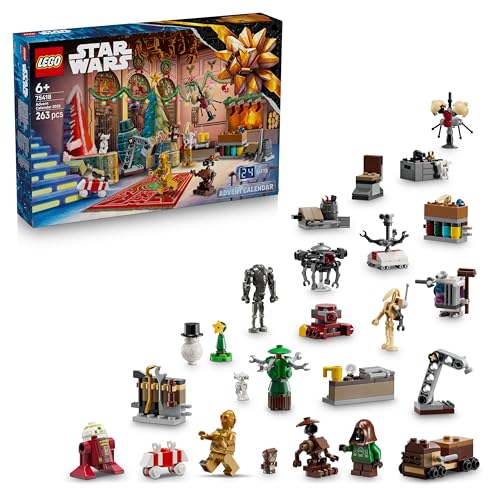 LEGO Star Wars Adventskalender 2025 - Weihnachten Spielzeug mit 24 Überraschungen - 2 Minifiguren & 5 Droidenfiguren - Kinder Spielset - Geschenk für Jungen ab 6 Jahren & Star Wars Fans - 75418 LEGO Star Wars Adventskalender 2025 - Weihnachten Spielzeug mit 24 Überraschungen - 2 Minifiguren & 5 Droidenfiguren - Kinder Spielset - Geschenk für Jungen ab 6 Jahren & Star Wars Fans - 75418 von LEGO