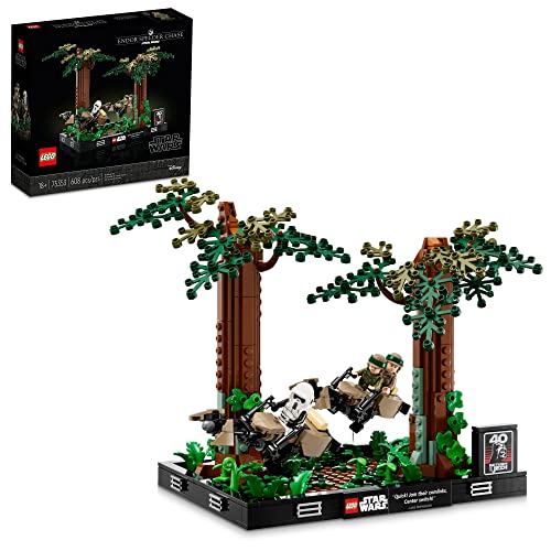 LEGO Star Wars Endor Speeder Chase Diorama 75353 Home Decor Bauset für Erwachsene, klassisches Sammlerstück mit Luke Skywalker und Prinzessin Leia Minifiguren, lustiges Geburtstagsgeschenk für Star LEGO Star Wars Endor Speeder Chase Diorama 75353 Home Decor Bauset für Erwachsene, klassisches Sammlerstück mit Luke Skywalker und Prinzessin Leia Minifiguren, lustiges Geburtstagsgeschenk für Star von LEGO