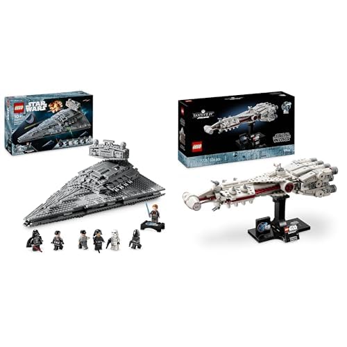 LEGO Star Wars Imperialer Sternenzerstörer + Tantive IV Set Sammel-Aniversarysternenschiff Modellkit Geschenke für Männer, Frauen & Fans 75394 + 75376 von LEGO
