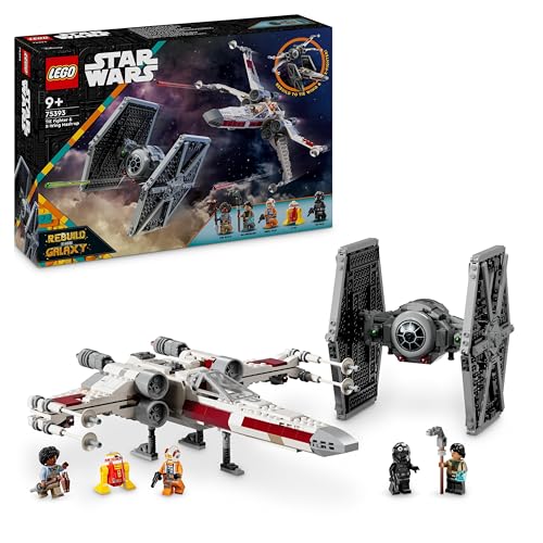 LEGO Star Wars 75393 Mashup aus TIE Fighter & X-Wing– Spielzeug mit 2 Raumschiffen, 4 Minifiguren und Droidenfigur, kreatives Geschenk für Jungs ab 9 Jahren und Fans von LEGO