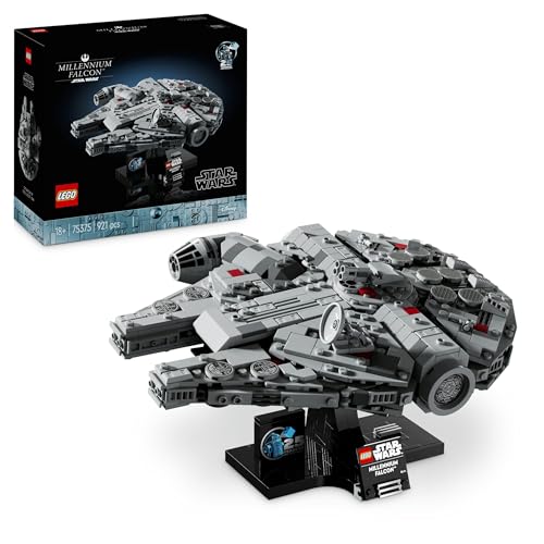 LEGO Star Wars Millennium Falcon, 25. Jahrestag Set für Erwachsene, Sammlerstück aus Eine Neue Hoffnung, Raumschiff Modellbausatz, Haus oder Büro Deko, Geburtstagsgeschenke für Männer, Frauen 75375 von LEGO