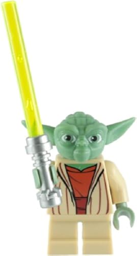 LEGO Star Wars Minifigur - Meister Yoda mit grünem Lichtschwert von LEGO