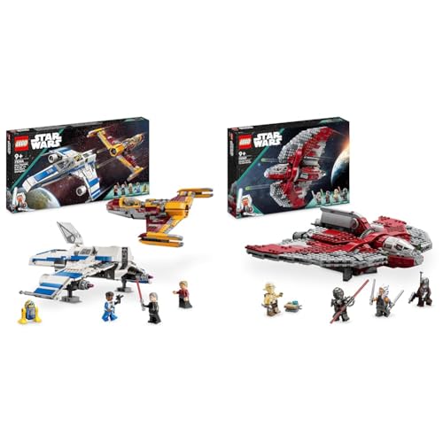 LEGO Star Wars New Republic E-Wing vs. Shin Hatis Starfighter & Star Wars Ahsoka Tanos T-6 Jedi Shuttle Set, baubares Raumschiff-Spielzeug von LEGO