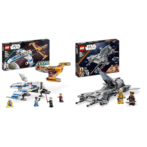 LEGO Star Wars New Republic E-Wing vs. Shin Hatis Starfighter & Star Wars Snubfighter der Piraten Set, The Mandalorian Staffel 3 Spielzeug von LEGO