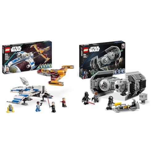 LEGO Star Wars New Republic E-Wing vs. Shin Hatis Starfighter & Star Wars TIE Bombe Modellbausatz mit Darth Vader Minifigur von LEGO