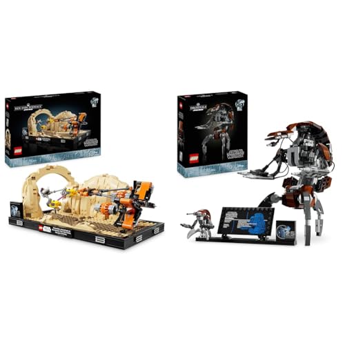 LEGO Star Wars Podrennen in Mos Espa – Diorama & Star Wars Droideka Set, Droiden-Modellbausatz für Erwachsene, Deko für das Büro, Sammlerstück, Geschenkidee für Männer und Frauen 75381 LEGO Star Wars Podrennen in Mos Espa – Diorama & Star Wars Droideka Set, Droiden-Modellbausatz für Erwachsene, Deko für das Büro, Sammlerstück, Geschenkidee für Männer und Frauen 75381 von LEGO