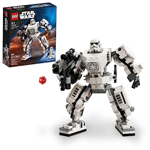 LEGO Star Wars Stormtrooper Mech 75370 Star Wars Sammlerstück für Kinder, diese baubare Star Wars Actionfigur verfügt über ein Cockpit, einen baubaren Blaster und eine ikonische Imperial Stormtrooper von LEGO