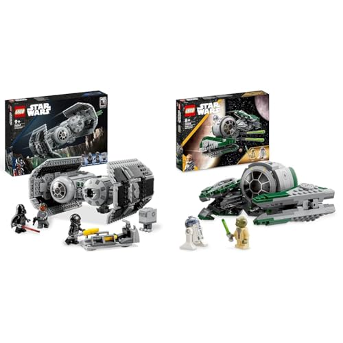 LEGO Star Wars TIE Bombe Modellbausatz mit Darth Vader Minifigur & Star Wars Yodas Jedi Starfighter Bauspielzeug, Clone Wars Fahrzeug-Set von LEGO